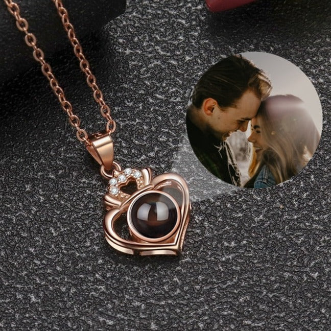 Customized Projection Necklace Heart Photo Projection Necklace for Women Girl Friend Ladies Gifts - MERGE.DAY.1.FREESTYLE