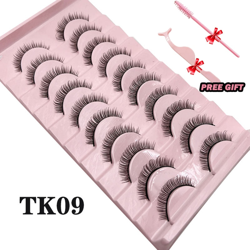 Strip Lashes 10-pairs Fluffy Mink Lashes 3D False Volume Eyelashes - MERGE.DAY.1.FREESTYLE