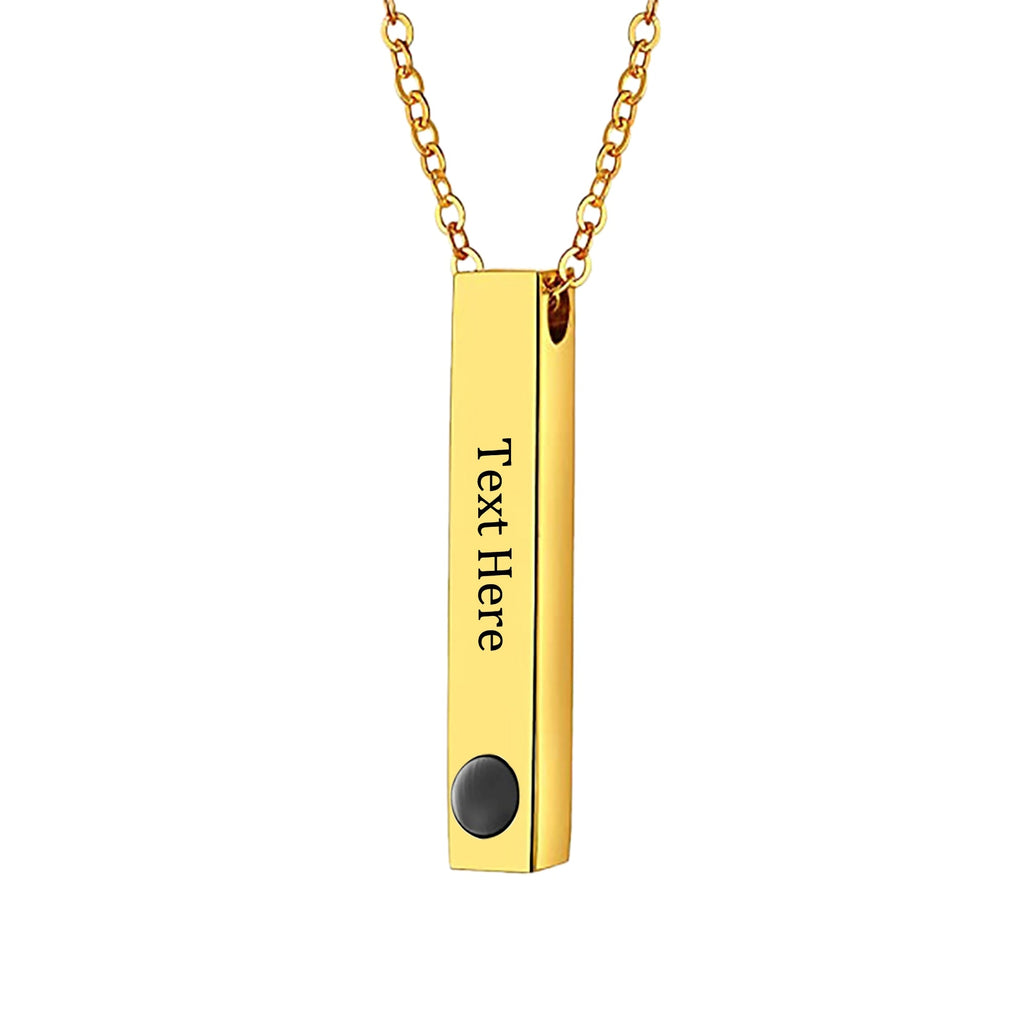 Personalized Photo Projection Stereo Bar Necklace Creative Rectangle Pendant - MERGE.DAY.1.FREESTYLE