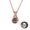 X-letter Projection Necklace With Customizable PhotosSilver 925 Necklace - MERGE.DAY.1.FREESTYLE