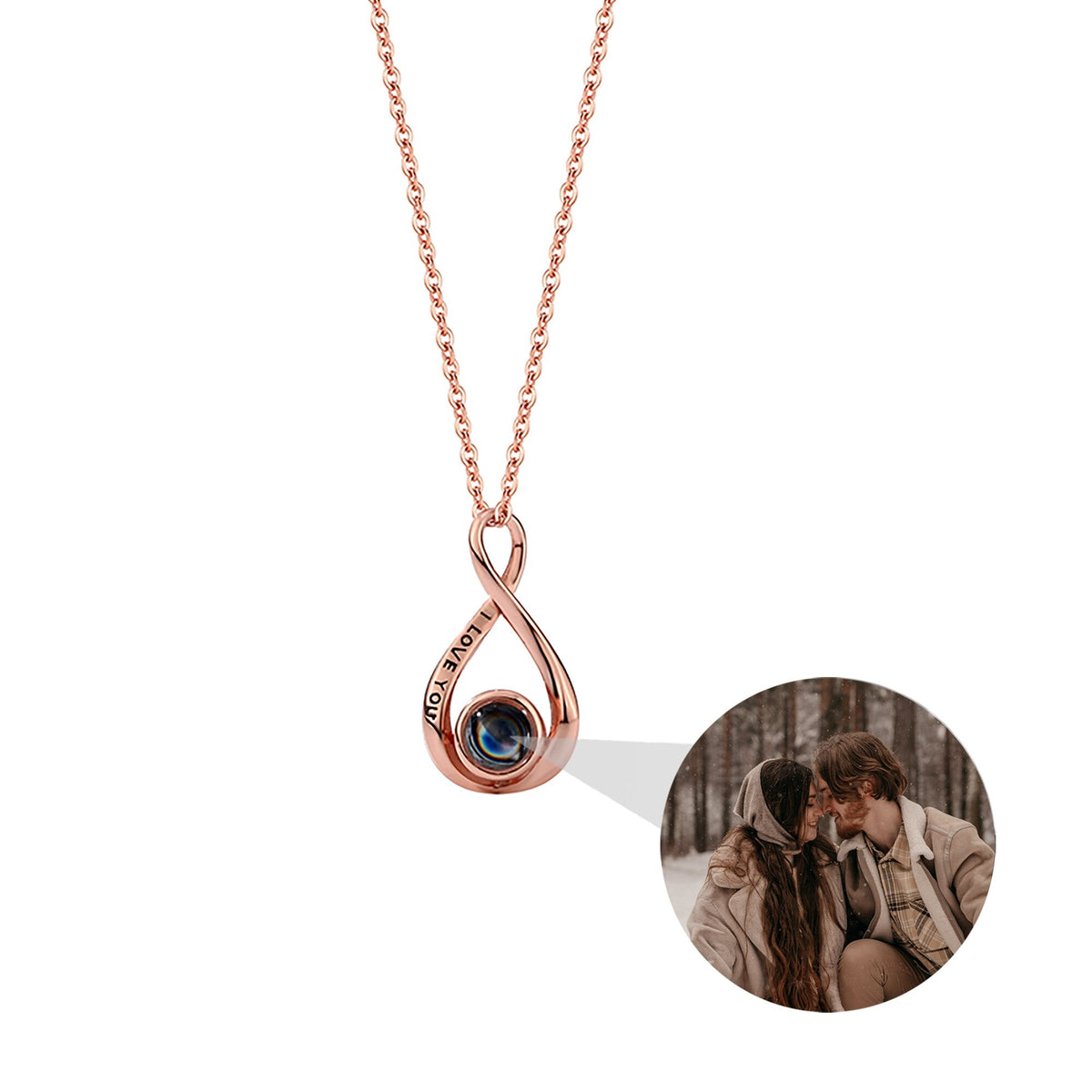 Customized 8-character Projection Necklace , Creative Photo Projection pendant - MERGE.DAY.1.FREESTYLE