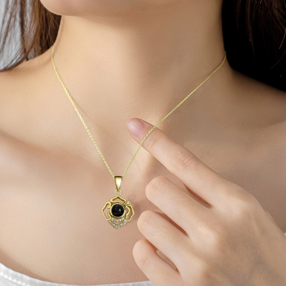 Petals for customized photos Necklace Wedding Romantic Memory Projection Necklace - MERGE.DAY.1.FREESTYLE