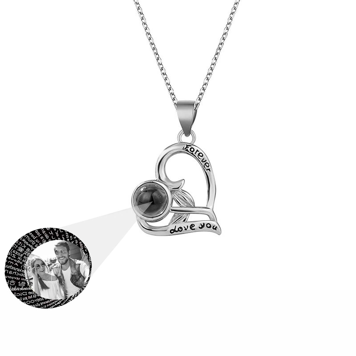 Flowers that can be customized for photos Projection Necklace Pendant Jewelry - MERGE.DAY.1.FREESTYLE