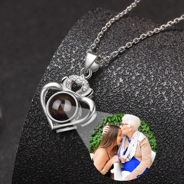 Customized Projection Necklace Heart Photo Projection Necklace for Women Girl Friend Ladies Gifts - MERGE.DAY.1.FREESTYLE