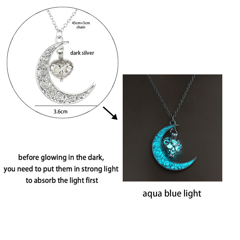 Luminous Dragon Necklace Glowing Night Fluorescence Silver Plated Glow In The Dark Necklace - MERGE.DAY.1.FREESTYLE