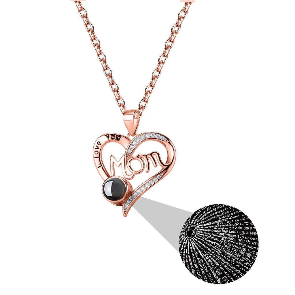 Love projection necklace with customizable photos Pendant Memorial Gift Anniversary gift - MERGE.DAY.1.FREESTYLE