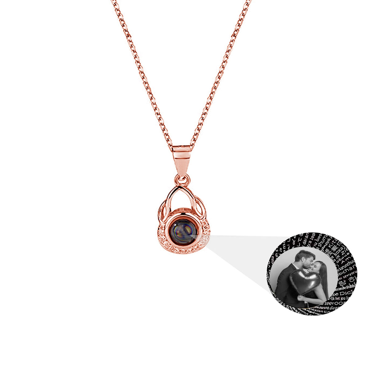 Valentine's Day Gift Photo Custom Projection Necklace Simple Shaped Projection Necklace - MERGE.DAY.1.FREESTYLE