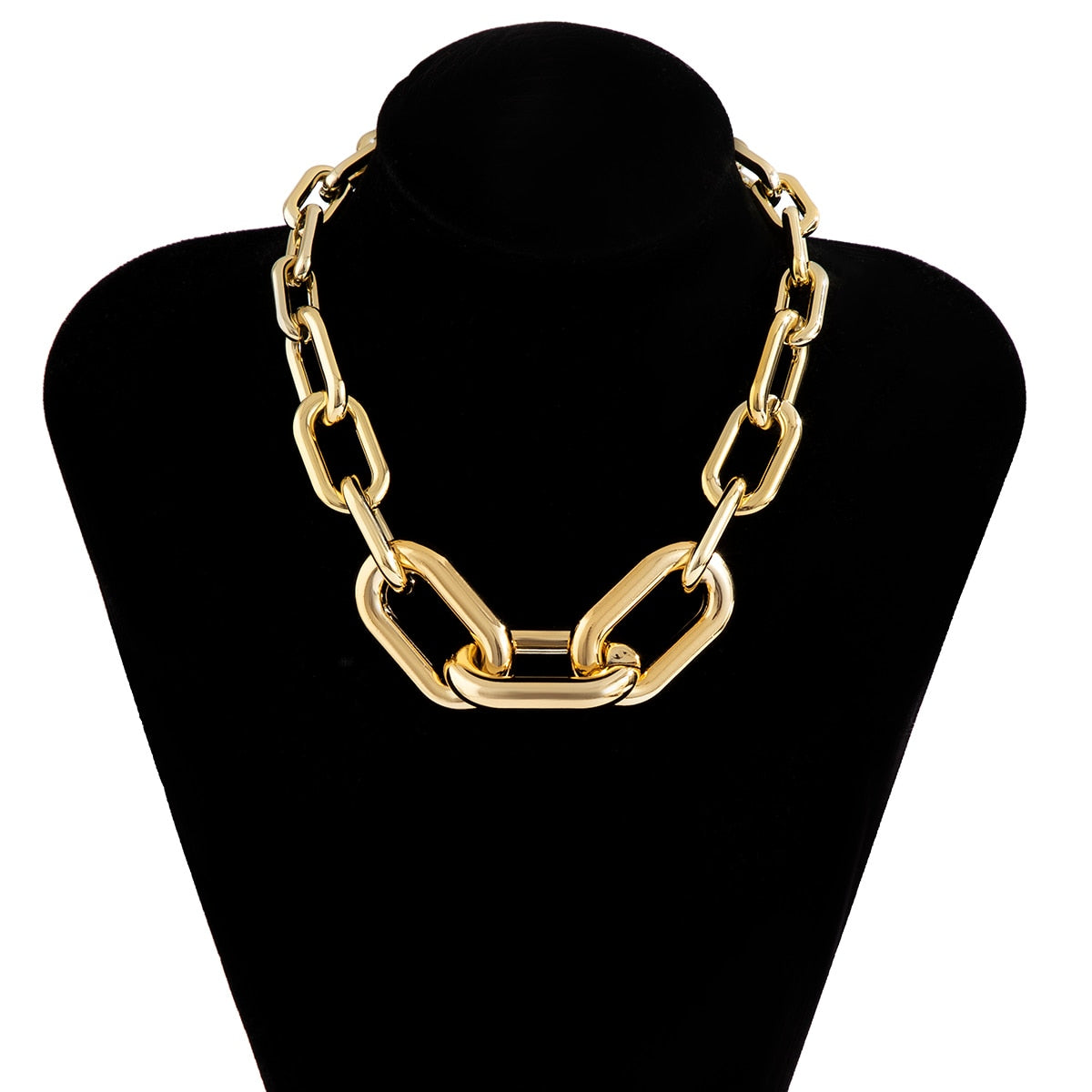 CCB Material Exaggerated Big Choker Necklace Collar for Women Hiphop Chunky Chain Necklace - MERGE.DAY.1.FREESTYLE