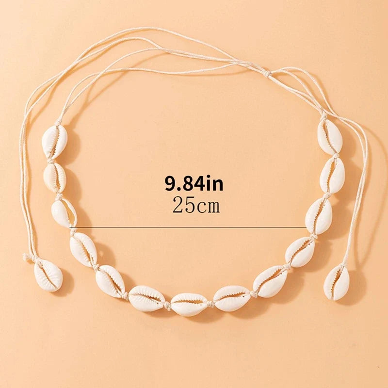 Fashion Rope Chain Natural Shell Choker Necklace - MERGE.DAY.1.FREESTYLE