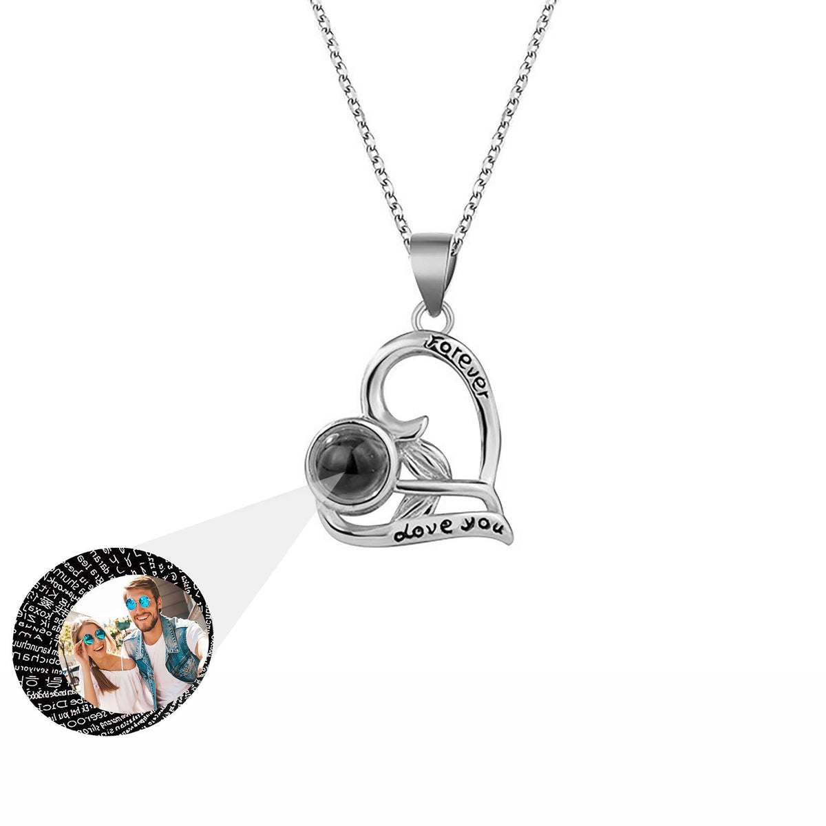 Flowers that can be customized for photos Projection Necklace Pendant Jewelry - MERGE.DAY.1.FREESTYLE