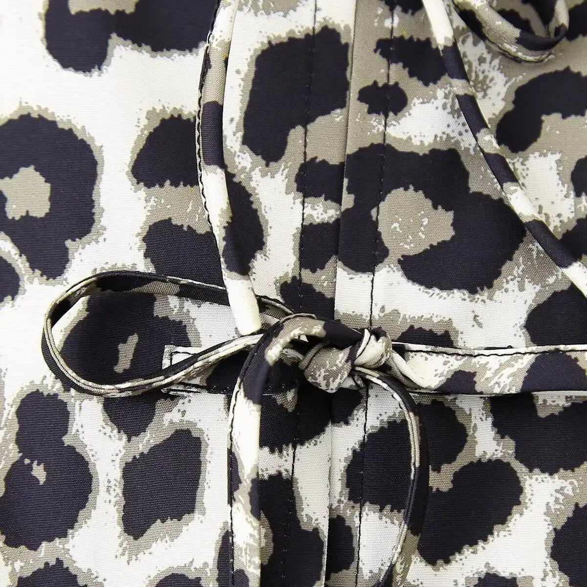 Leopard Blouse Puff Sleeve Crop Top Women's Summer Clothing - MERGE.DAY.1.FREESTYLE