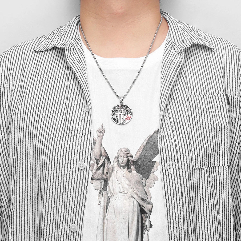 Red Crusade Paladin Necklaces Pendants - MERGE.DAY.1.FREESTYLE