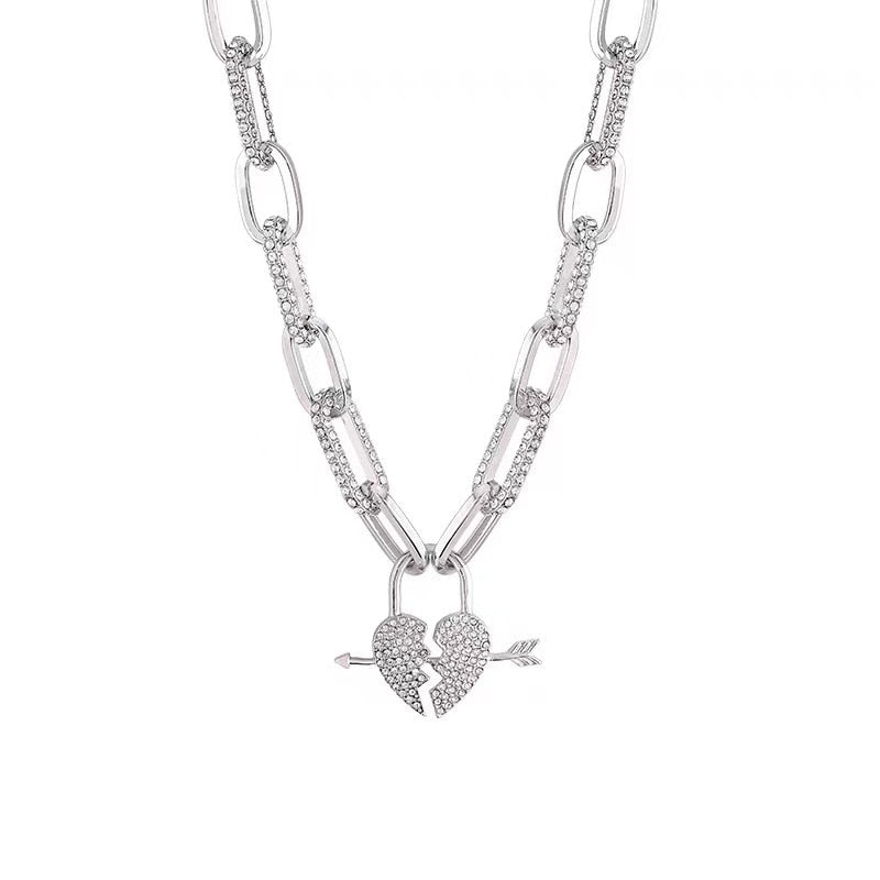 Metal Love Heart Cupid Pendants Female Clavicle Chain Light Luxury Niche Design Necklace - MERGE.DAY.1.FREESTYLE