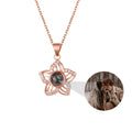 Customized Crystal Flower Photo Projection Pendant Necklace Personalized - MERGE.DAY.1.FREESTYLE