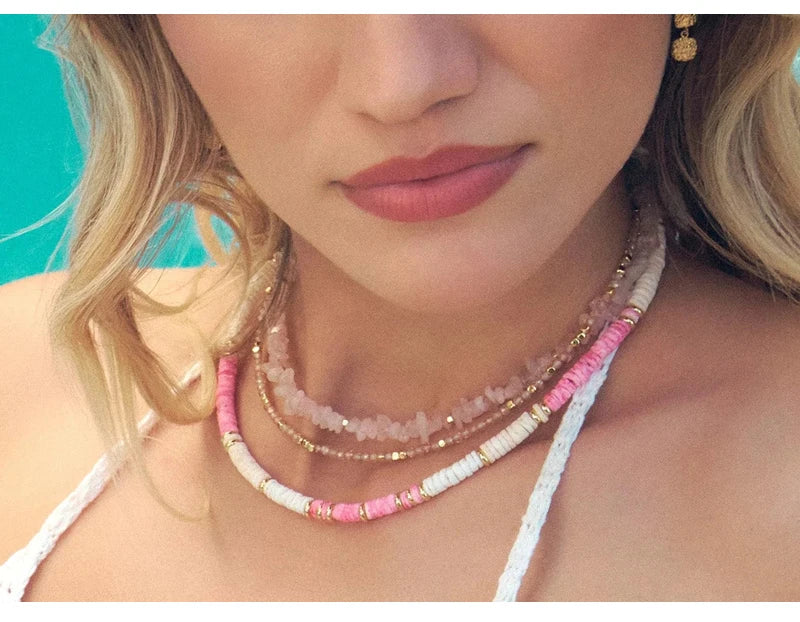 Shell Handmade Beaded Choker Surfer Necklaces - MERGE.DAY.1.FREESTYLE