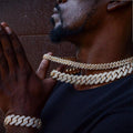HipHop Prong Cuban Link Chain Necklace Bling Cuban Necklace Jewelry - MERGE.DAY.1.FREESTYLE