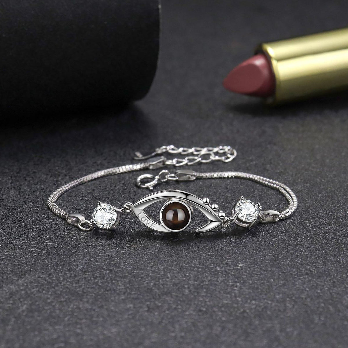 Customizable Photo EyesCircle Projection Bracelets Personalized Couple Memorial Jewelr - MERGE.DAY.1.FREESTYLE