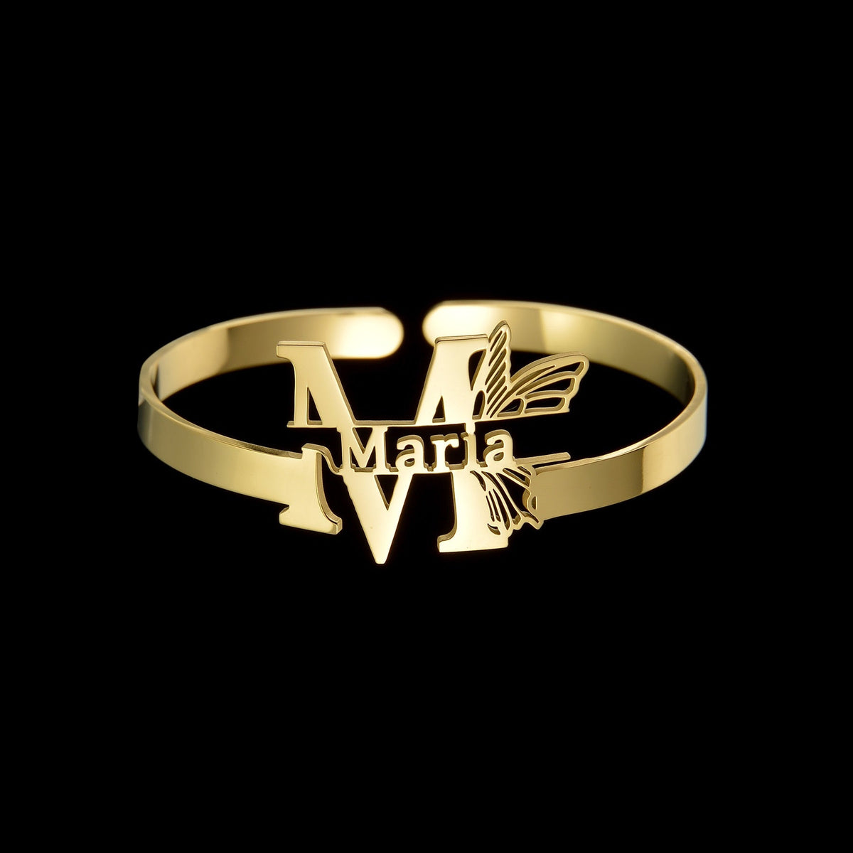 Customized Letter Name Bracelet Bangles for Women Men Chrismas Jewelry Gift - MERGE.DAY.1.FREESTYLE