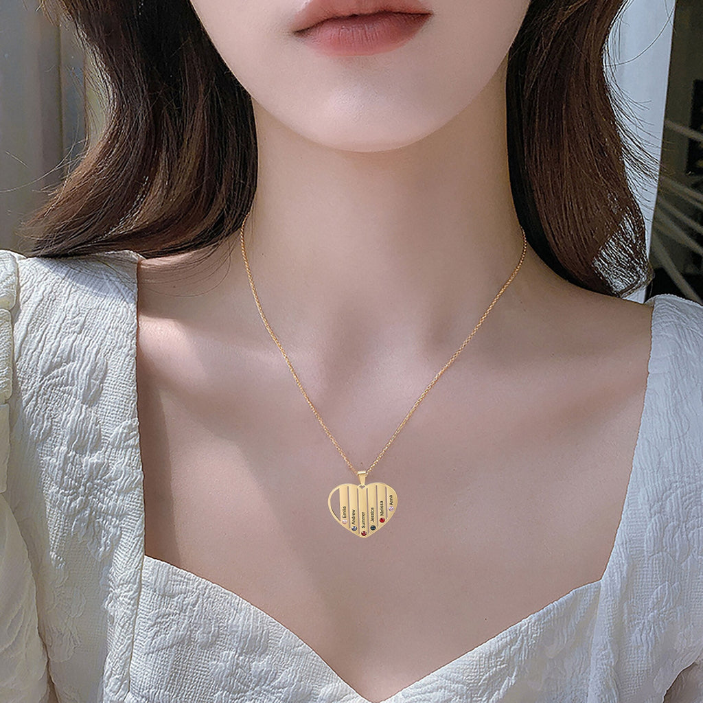 Necklace that can customize birthstone and name For Women ManCouple Gift - MERGE.DAY.1.FREESTYLE