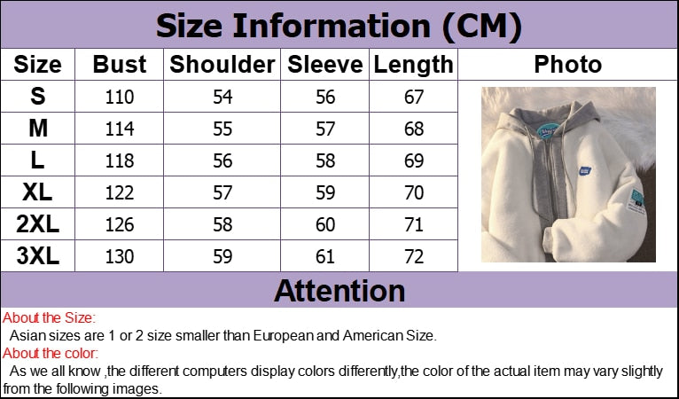 Hooded Sweatshirt Casual Thick Warm Loose Padded Jackets Coat - MERGE.DAY.1.FREESTYLE