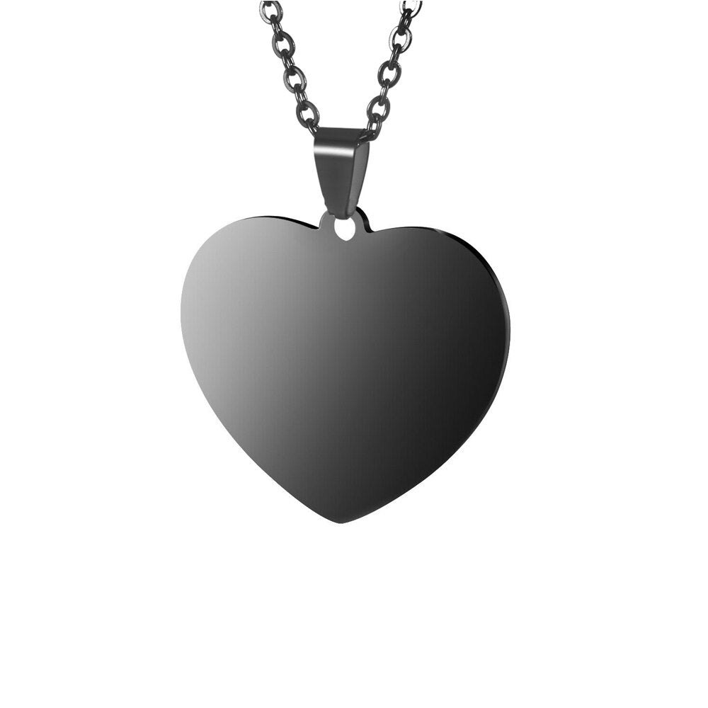 Custom Engraved Picture Photos Name Love Necklace for Women Heart Pendant - MERGE.DAY.1.FREESTYLE
