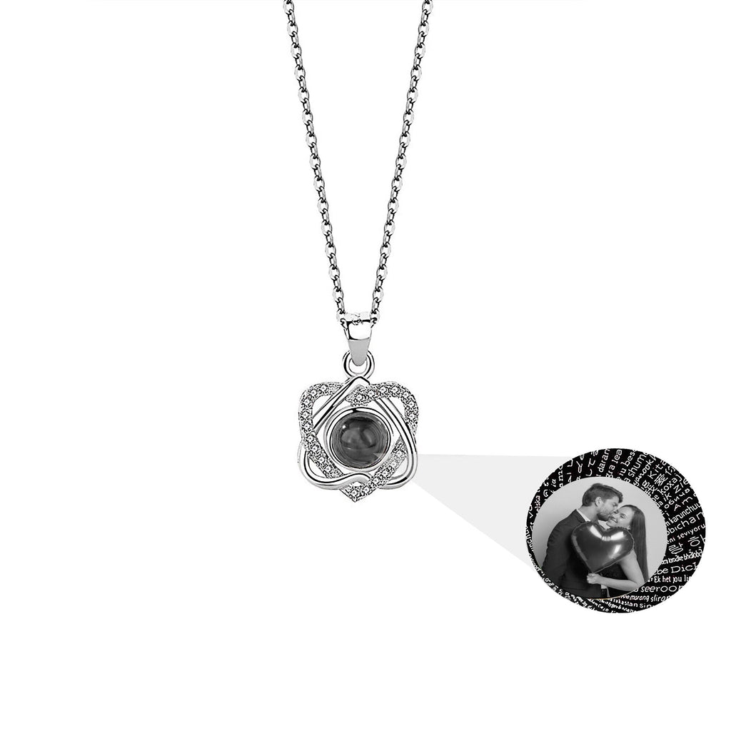Customized photo projectionNecklace Heart Pendant Wedding Romantic Memory Projection Necklace - MERGE.DAY.1.FREESTYLE