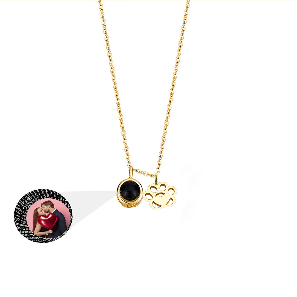 Customized Photo Dog Paws Projection Necklace Pendant Jewelry For Lover Girlfriend - MERGE.DAY.1.FREESTYLE