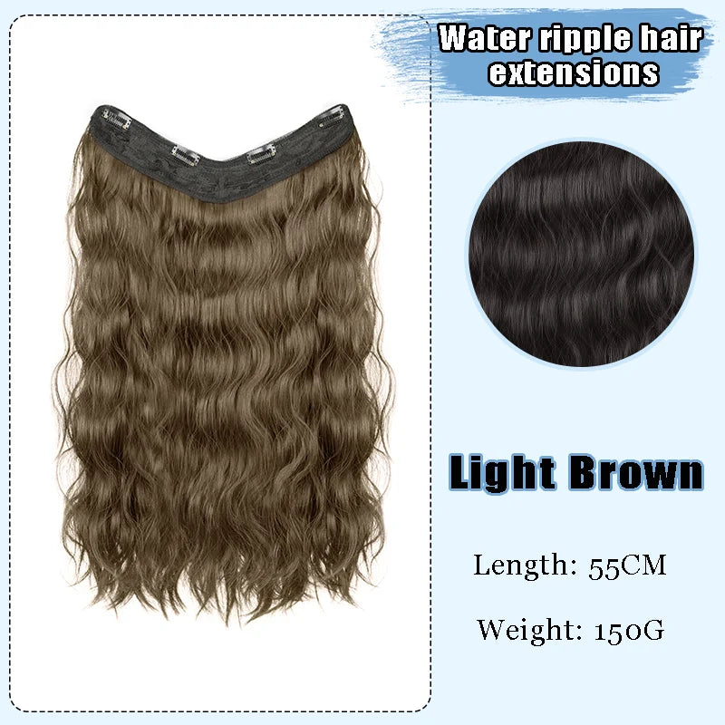 AOSI Part Synthetic Clip In Hair Extension Long Thick Curly Natural Blonde Flase Hair Hairpieces For Women Heat Resistant