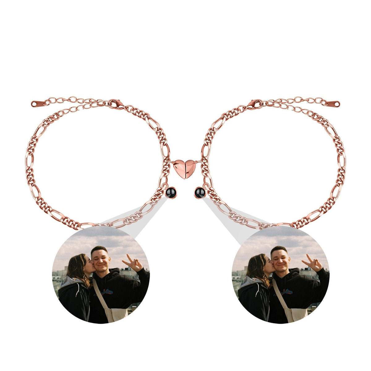 Customizable photo Projection Couple Bracelet Simple Projection Shake Bracelet - MERGE.DAY.1.FREESTYLE