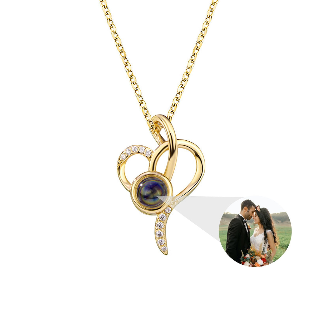 customizable Love photos Projection Necklace Pendant - MERGE.DAY.1.FREESTYLE