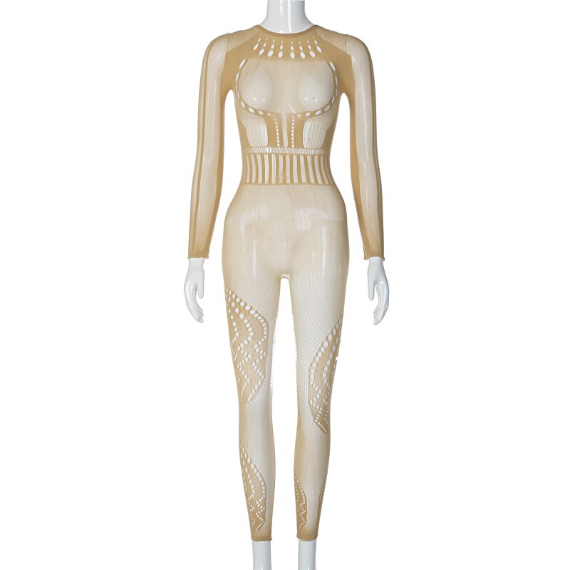 solid color Knitted Thin Long Sleeve Jumpsuit Romper - MERGE.DAY.1.FREESTYLE