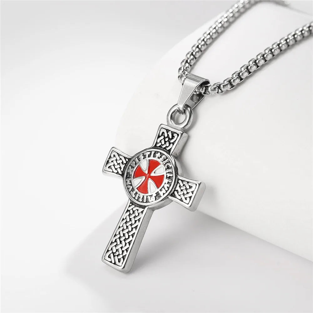 Saint St. Benedict Jesus Cross Pendant Necklace Christian Catholic Amulet - MERGE.DAY.1.FREESTYLE