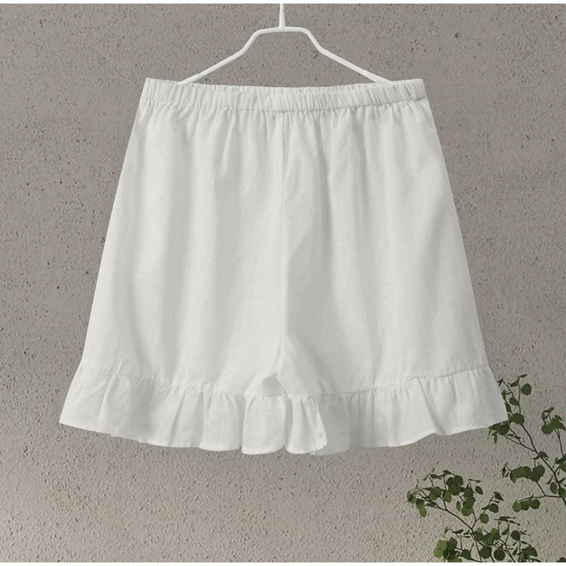Lace Up Doll Collar Shirt Skirt Sets Short Puff Sleeve Top Suit Pleat Mini Skirts - MERGE.DAY.1.FREESTYLE