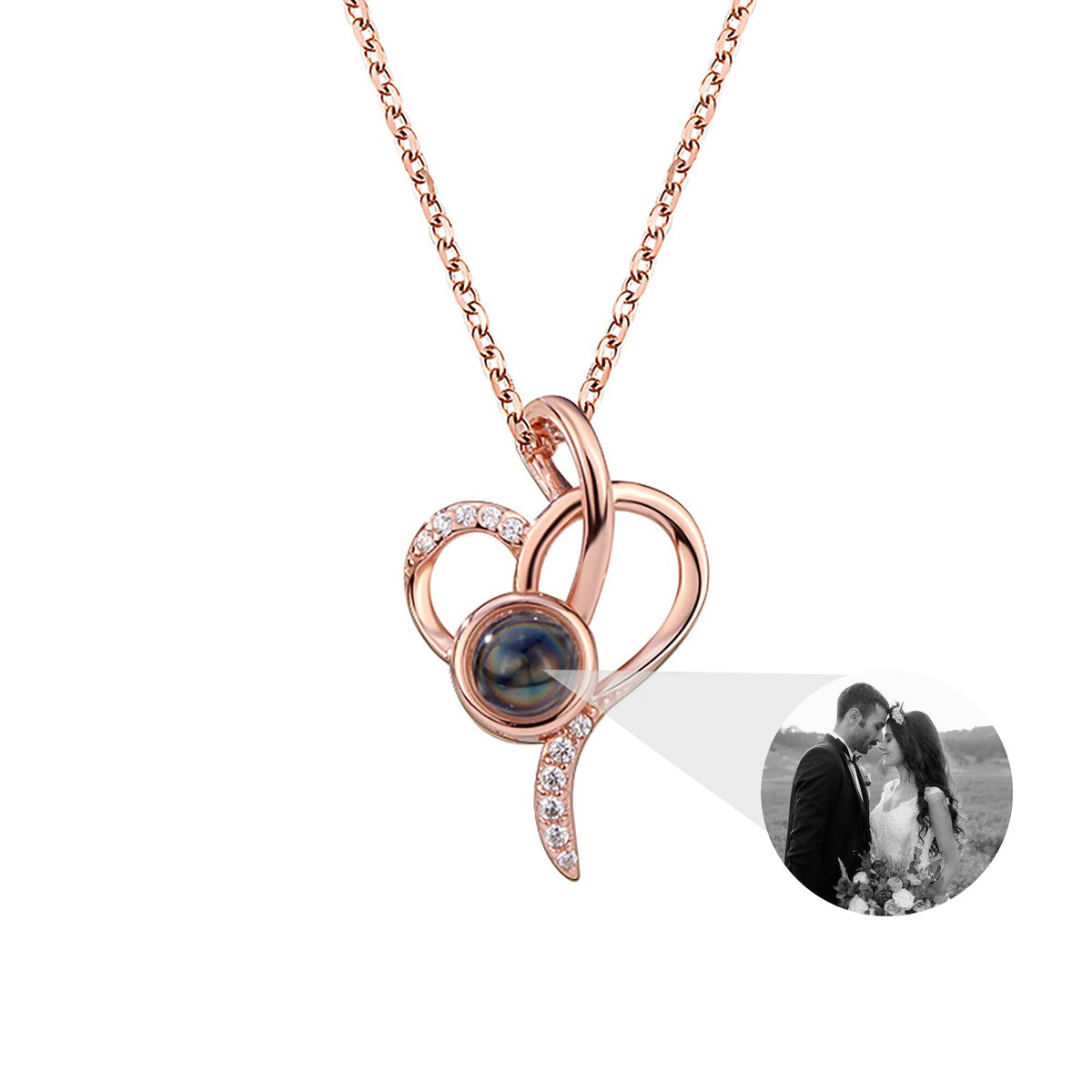 customizable Love photos Projection Necklace Pendant - MERGE.DAY.1.FREESTYLE