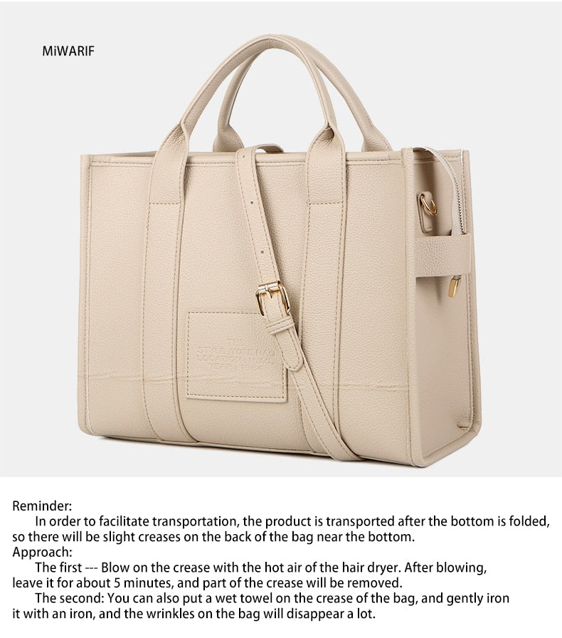 The Traveler Tote bag For Female Handbag Crossbody Leisure Large Bag PU - MERGE.DAY.1.FREESTYLE