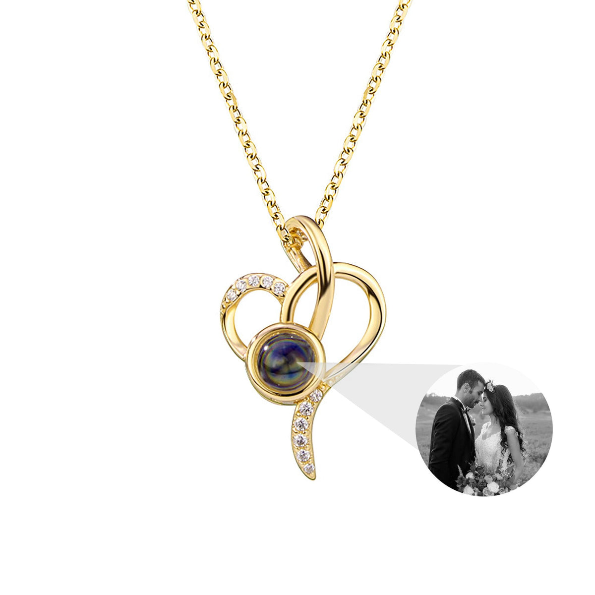 customizable Love photos Projection Necklace Pendant - MERGE.DAY.1.FREESTYLE