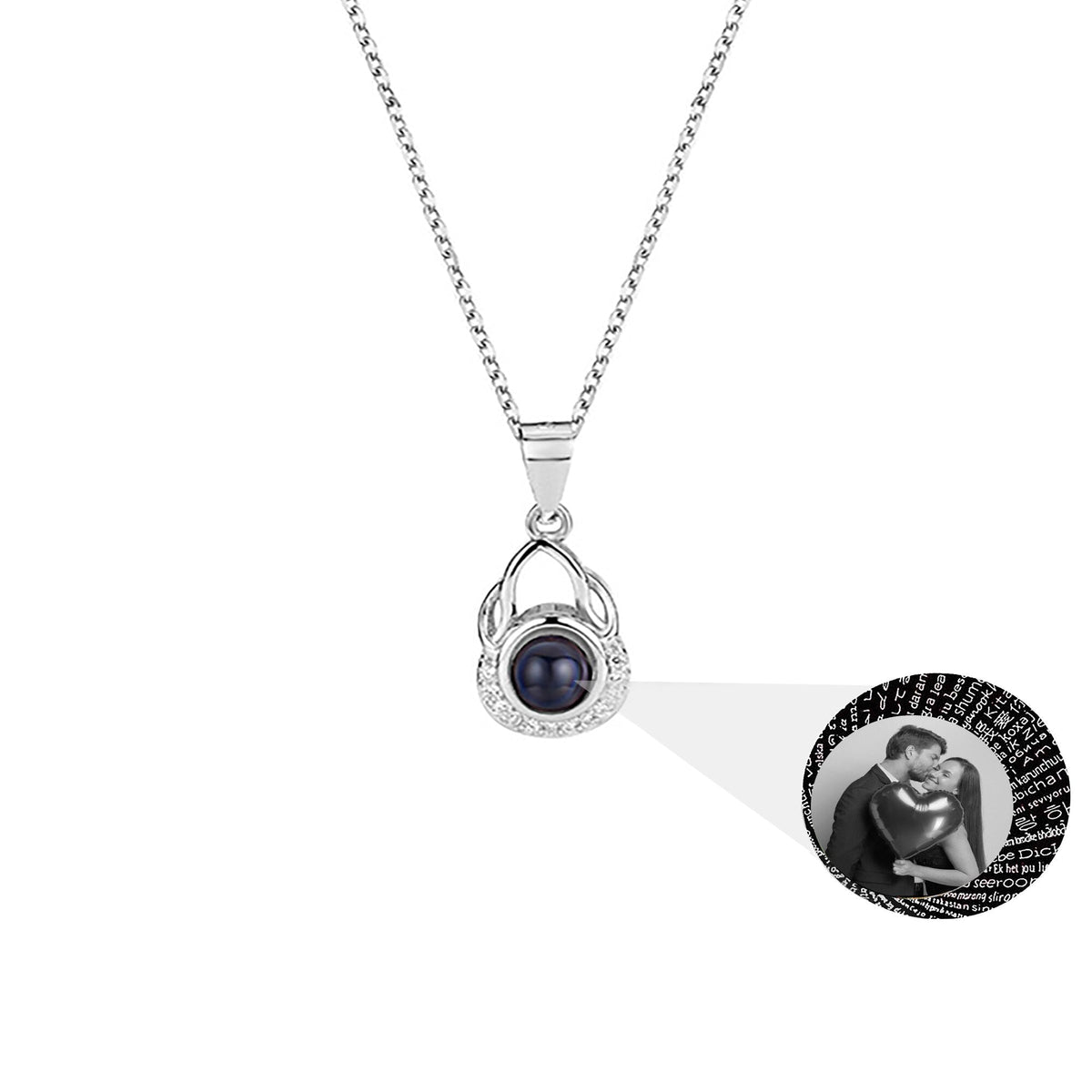 Valentine's Day Gift Photo Custom Projection Necklace Simple Shaped Projection Necklace - MERGE.DAY.1.FREESTYLE