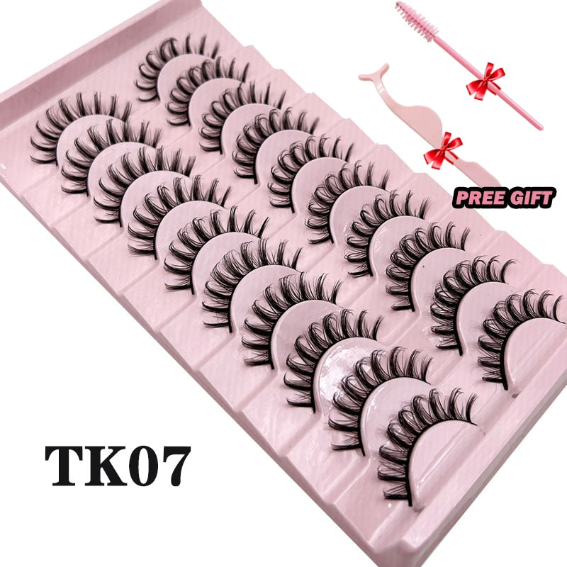Strip Lashes 10-pairs Fluffy Mink Lashes 3D False Volume Eyelashes - MERGE.DAY.1.FREESTYLE