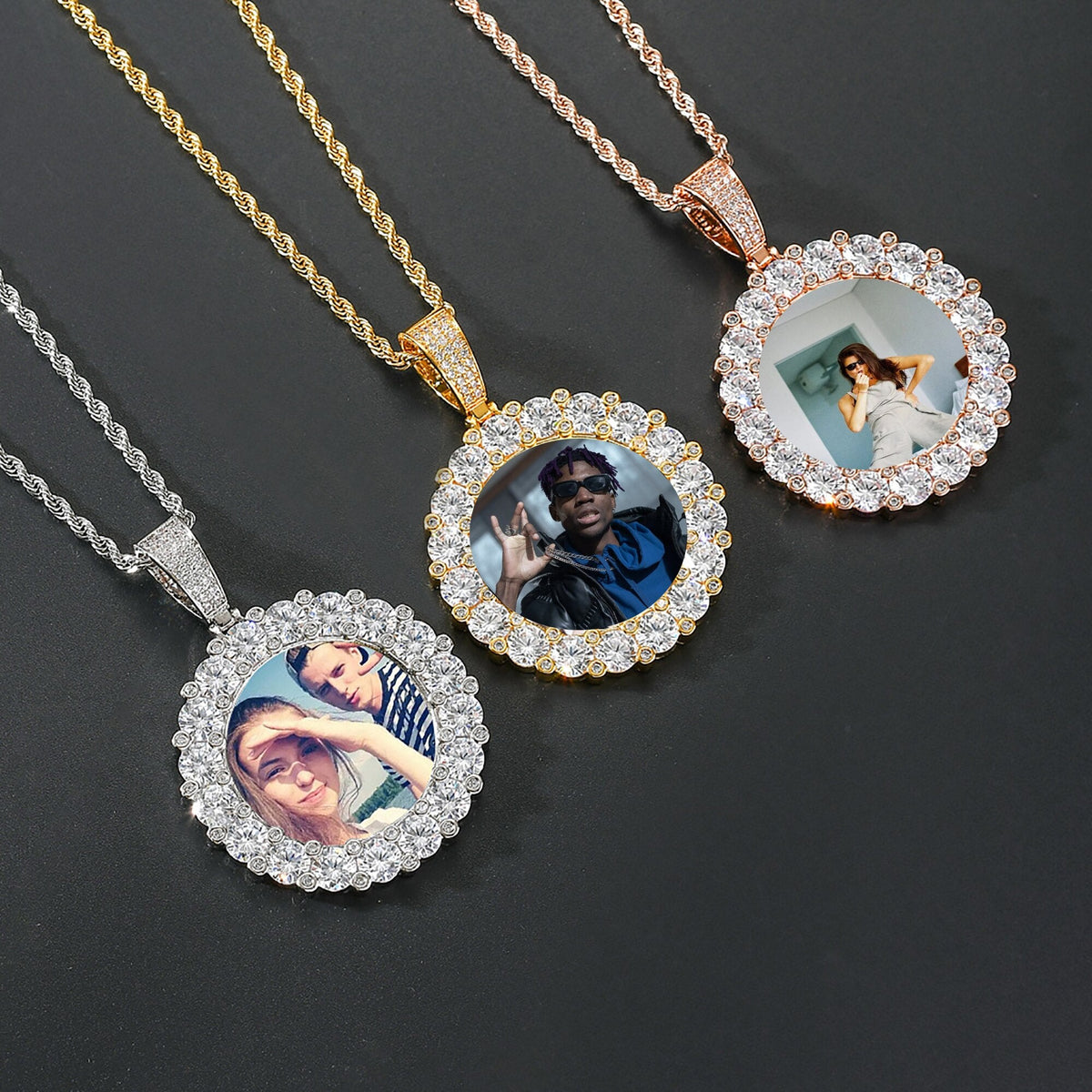 Customizable photoMen's Fashion Inlaid Exquisite Micro-dense Zircon Hip Hop Rock Party - MERGE.DAY.1.FREESTYLE