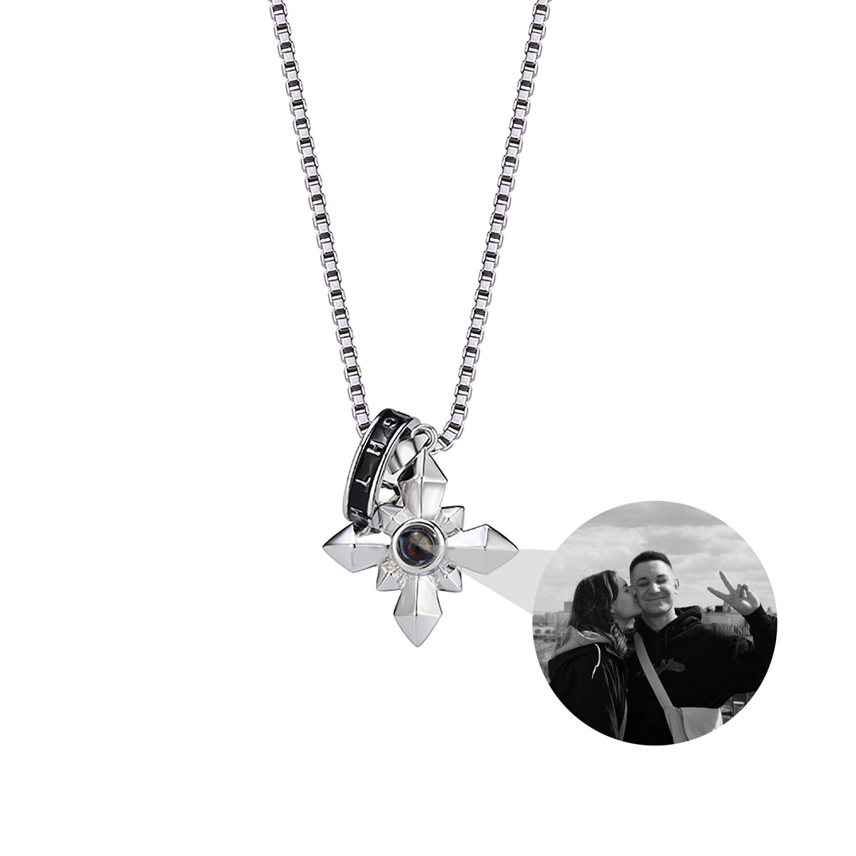 Customized photo ringProjection Necklace Pendant Jewelry For Lover Girlfriend - MERGE.DAY.1.FREESTYLE