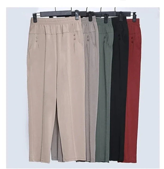Spring Summer Pants Thin Elastic Waist Loose Cotton - MERGE.DAY.1.FREESTYLE