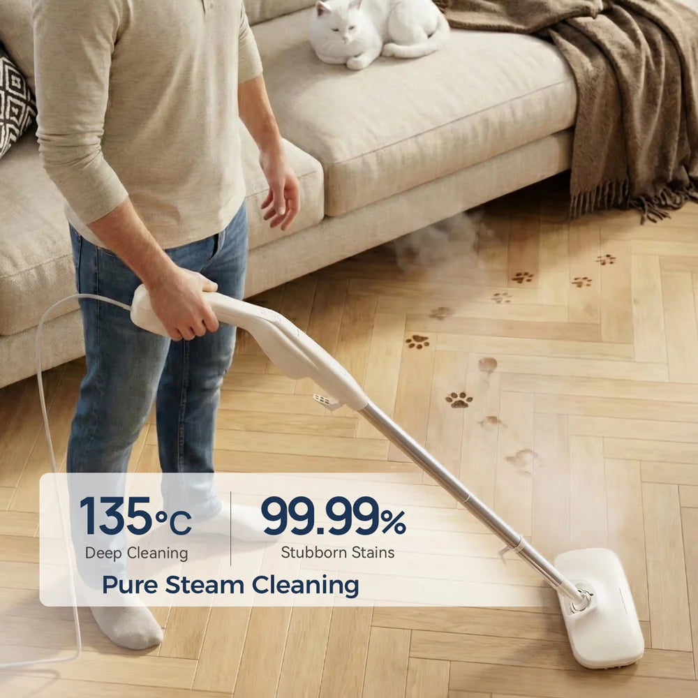 Multi-Purpose Steam Mop Cleaner, High Flow Steamer Cleaning Machine, Portable Handheld Steam Cleaner for Floor Window Tile Grout - MERGE.DAY.1.FREESTYLE