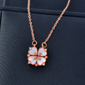 Fashion white mother-of-pearl folding four-leaf clover necklace - MERGE.DAY.1.FREESTYLE