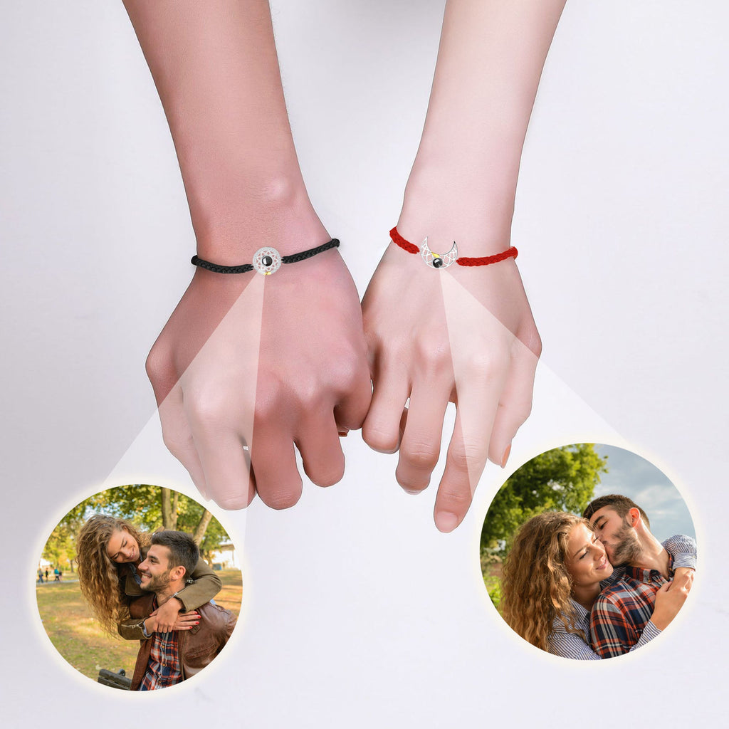 Customizable Photo Sun Moon Bracelet Stainless Steel Couple Bracelet - MERGE.DAY.1.FREESTYLE