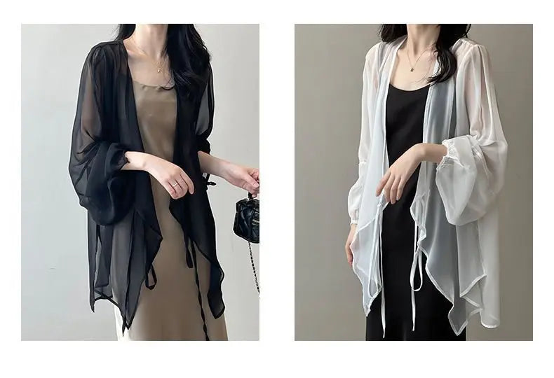 Women High Street Casual Lacing Button Cardigan Elegant All-match Top - MERGE.DAY.1.FREESTYLE
