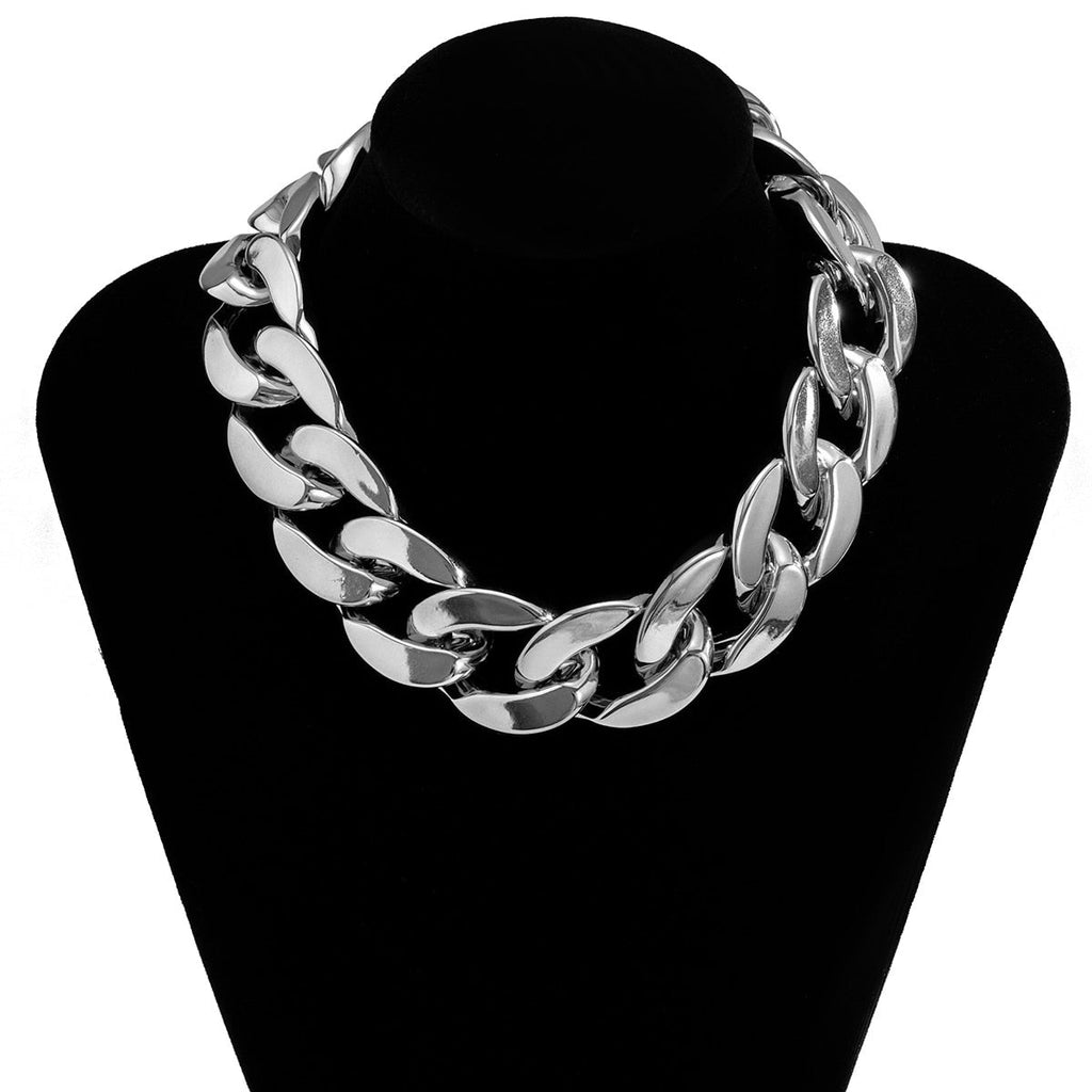 CCB Material Exaggerated Big Choker Necklace Collar for Women Hiphop Chunky Chain Necklace - MERGE.DAY.1.FREESTYLE