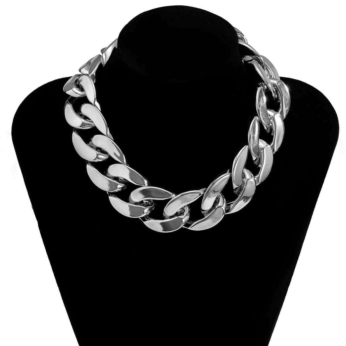 CCB Material Exaggerated Big Choker Necklace Collar for Women Hiphop Chunky Chain Necklace - MERGE.DAY.1.FREESTYLE