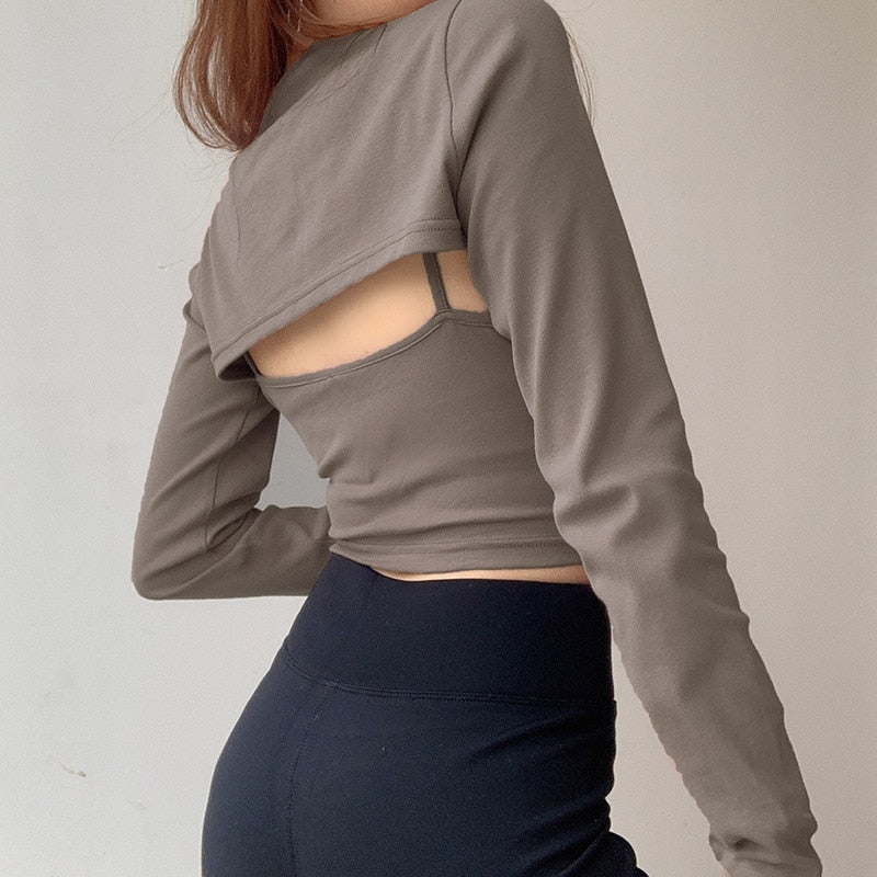 Sexy Hollow Knit Top Sweater Women Party Navel Slim Ribbed Summer Lady Shirts - MERGE.DAY.1.FREESTYLE