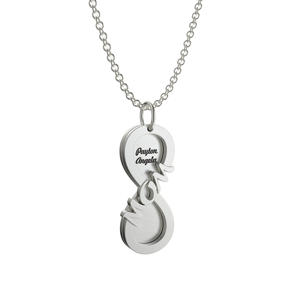 Personalized MOM Name Necklace Rotate Double Layer Pendant Best Gifts - MERGE.DAY.1.FREESTYLE