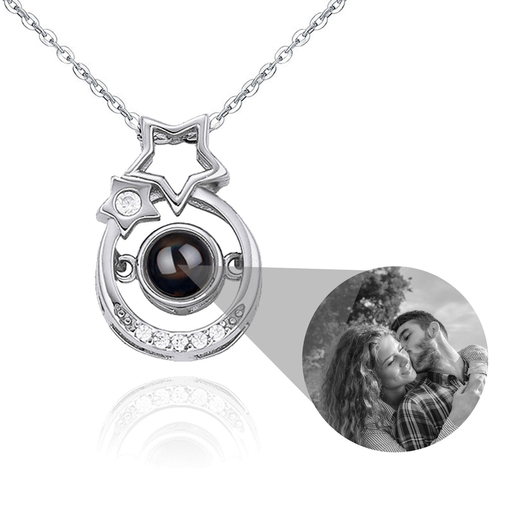 Romantic Gift Custom star shape Photo Projector Pendant Necklace - MERGE.DAY.1.FREESTYLE